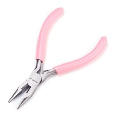Carbon Steel Jewelry Pliers Polishing Pink Needle Nose Pliers 11.85x7.1x0.9cm