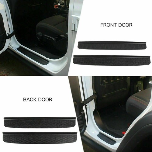 Door Sill Guards Entry Plate Strips Protective Trim For Jeep Wrangler JL JT 18+ - Bild 4 von 10