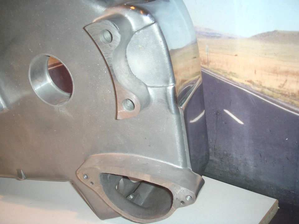 Cubierta primaria interior pulida Harley FX FXE 9 orificios reforzada V-Twin 43-0137 X2 Foto 4 de 4