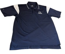 HOLLOWAY PENN STATE POLO GOLF SHIRT SZ L DARK BLUE  WHITE