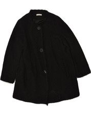 Elena Miro Womens Overcoat Uk 20 2xl Black Acrylic El01