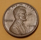 1909 VDB Lincoln Wheat Cent Choice AU+ Brown