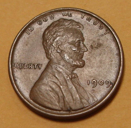 1909 VDB Lincoln Wheat Cent Choice AU+ Brown