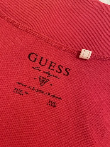 GUESS Los Angeles Valentines Day Red Heart Graphic Tank Sz Lg NWOT cute - Picture 9 of 10