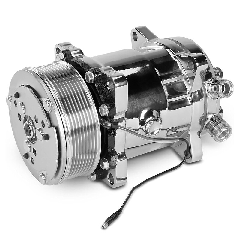 RUNコンブ A/C Compressor with Clutch 8 Groove Serpentine Aluminum for Sanden