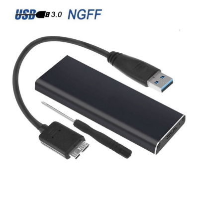 SATA Adapter USB to NGFF SSD External Enclosure SATA III Case Box  Black