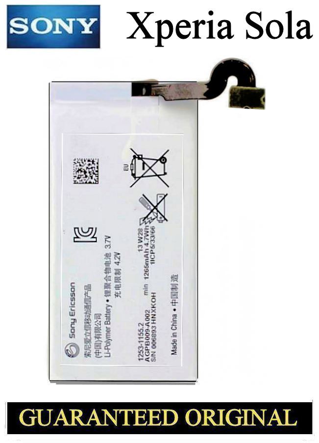 GENUINE BATTERY SONY XPERIA SOLA MT27i AGPB009-A002 | eBay