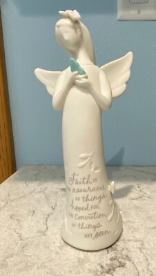   Have Faith  Angel Figurine Befriending Blue Butterfly Joanne Eschrich Hallmark