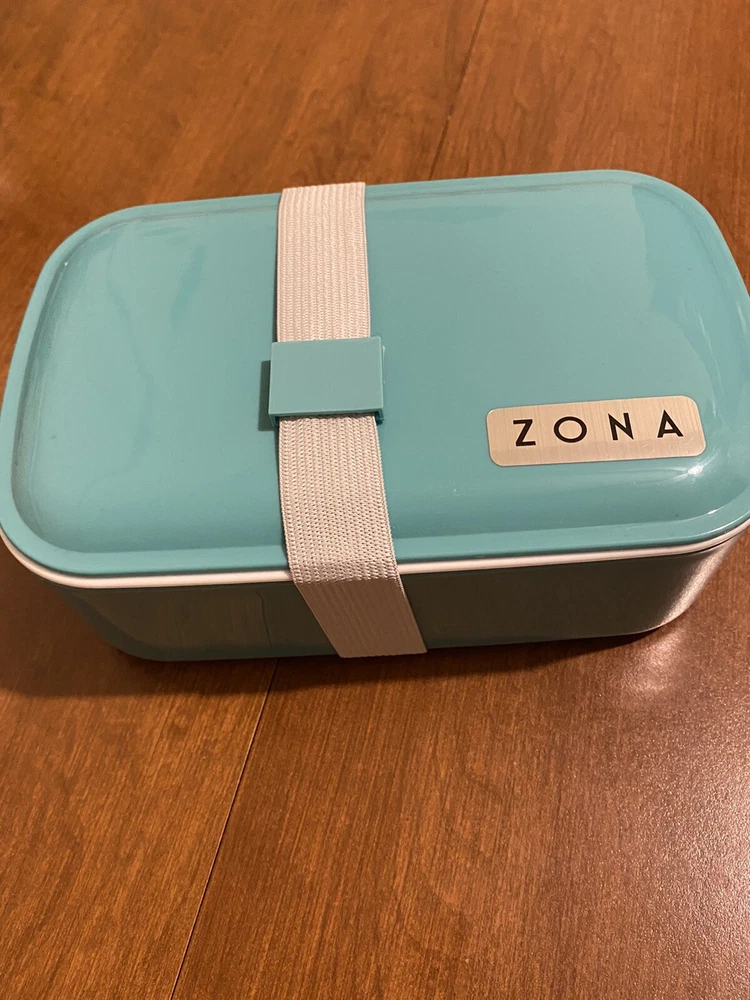Zona Bento Box Three Compartment Lunch Container Meal Preparation Packing Aqua Zona Bento Box Three Compartment Lunch Container Meal Preparation Packing Aqua
