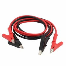 Pair Double-ended Alligator Clip Cable Jumper Wire Test Leads 1.02m