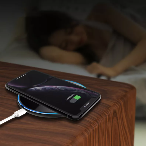 15W Wireless Charger Pad LED Light Fast Charger - Photo 7 sur 11