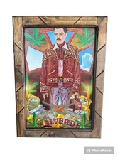 Jesus Malverde  FRAMED PRINT , 1ST Quality , Wood Frame , 18" X 13"
