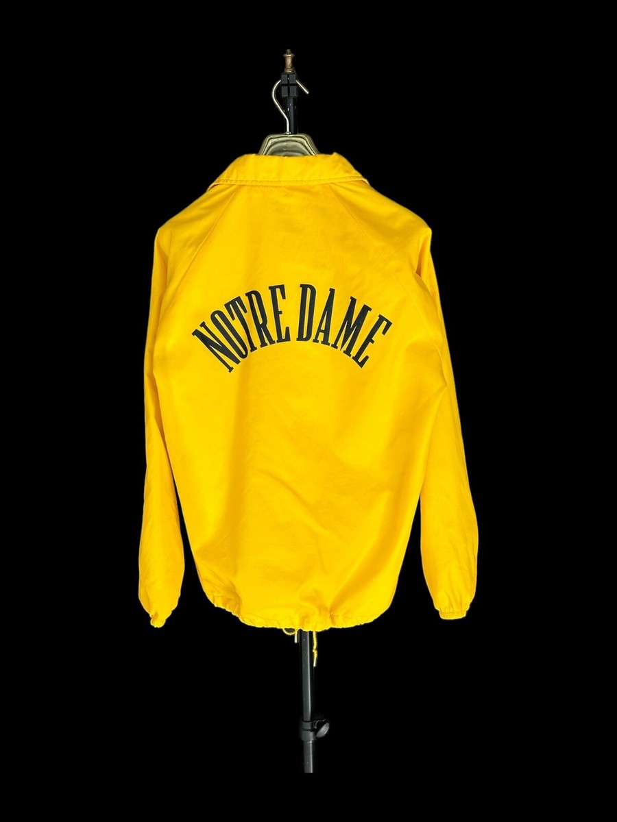 True Vintage 1970's Champion NOTRE DAME Button Up Nylon Jacket Sz