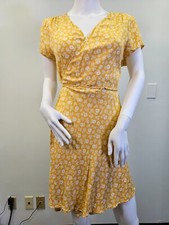 Yellow Floral Womens Medium Sundress by Reformation