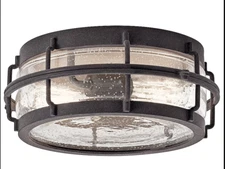 Kichler Montview 11" Weathered Zinc Indoor/Outdoor Flush Mount Light