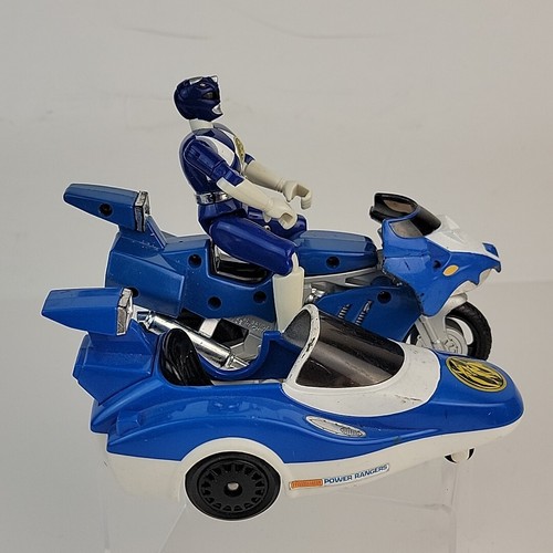 Vintage Mighty Morphin Power Rangers Triceratops Battle Bike 1993 Bandai Blue - Picture 2 of 4