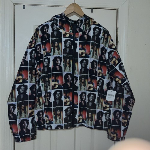Bob Marley Zion Rootswear Long Sleeve Hoodie Windbreaker Size L