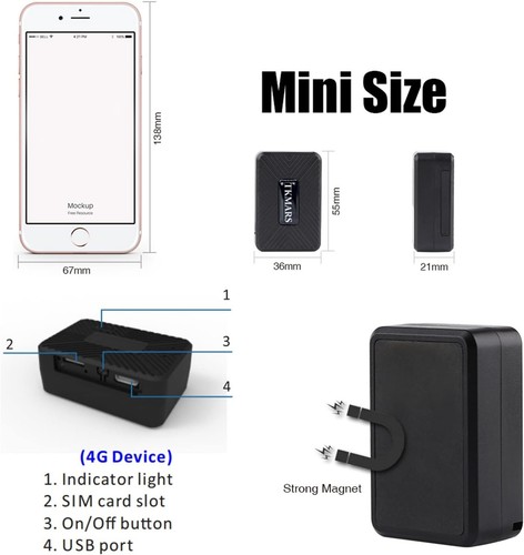 TKMARS / Winnes Mini GPS Tracker 4G TK913 | Echtzeit GPS Tracking mit 1500mAh - 第 4/5 張圖片