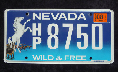 NEVADA   WILD & FREE   USA Auto Kennzeichen   Original   HP8750