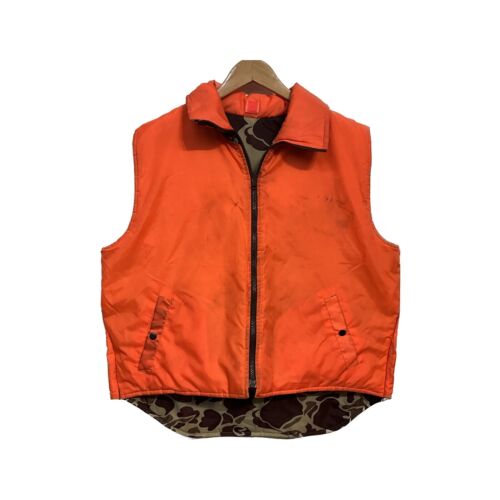 Vintage Winchester Vest - Reversible Hunting Camouflage Frogskin Orange - Large - Picture 2 of 17
