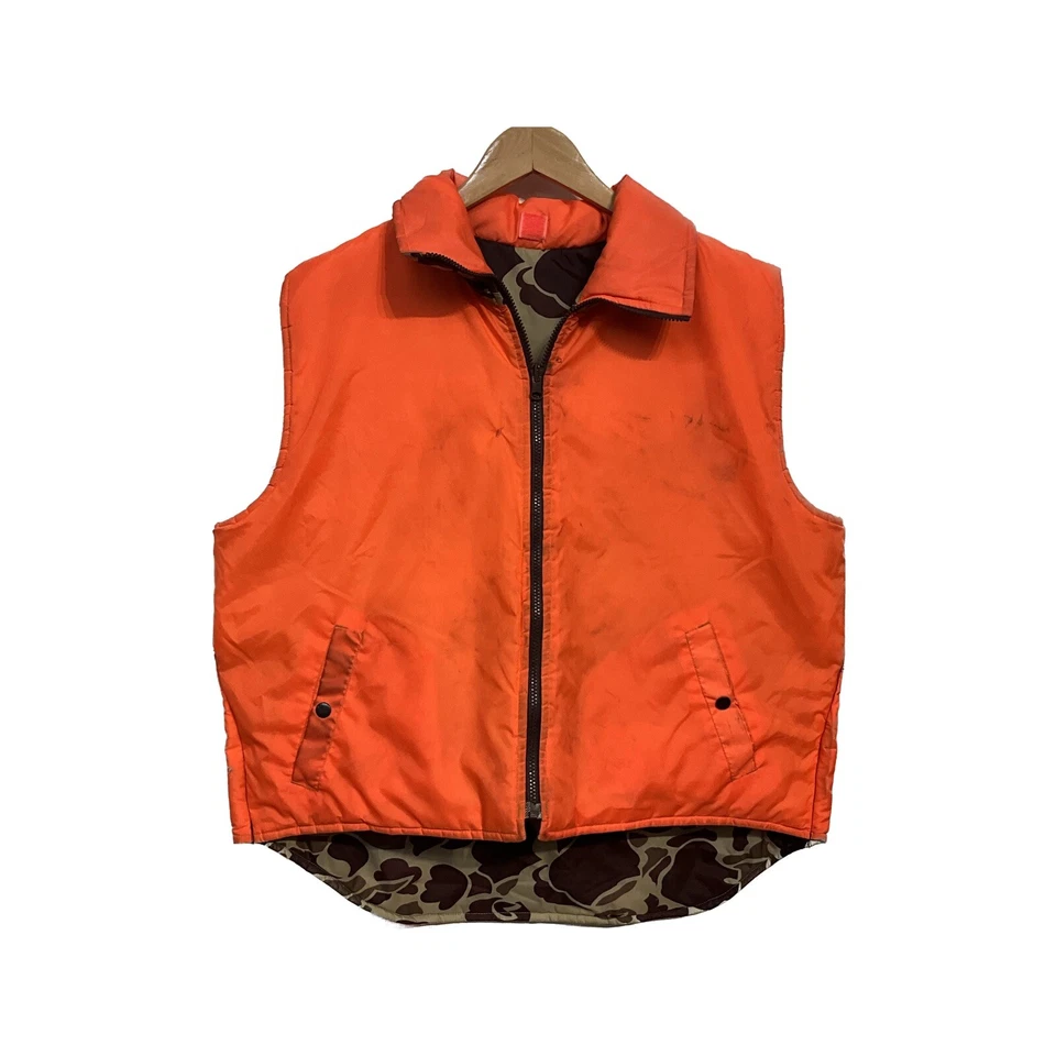 Vintage Winchester Vest - Reversible Hunting Camouflage Frogskin Orange - Large - Image 2 of 4