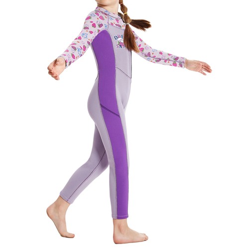 Big Girls 2.5mm Neoprene Wetsuit Long Sleeve Full Body Jumpsuit Surfing Diving - Picture 12 of 28