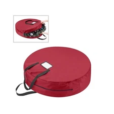 Tiny Tim Totes Christmas Wreath Storage Bag for 36 in. Artificial Wreaths - Red