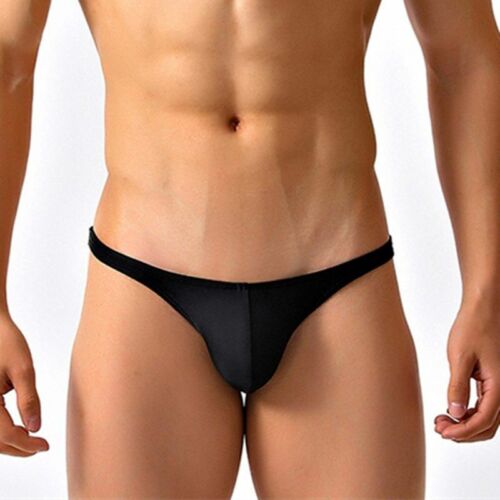 Men Sexy Swimsuit Beach Briefs Low Waist Half-Hip Bikini Gay Bathing Suit Shorts - Picture 2 of 17