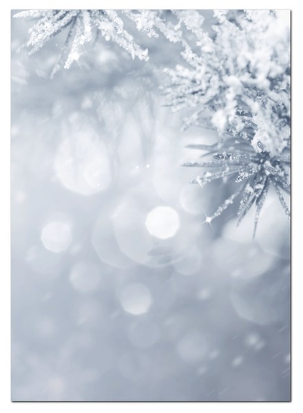 Motivpapier Briefpapier (Winter-5180, Din A4, 100 Blatt) Weihnachten Schnee-image