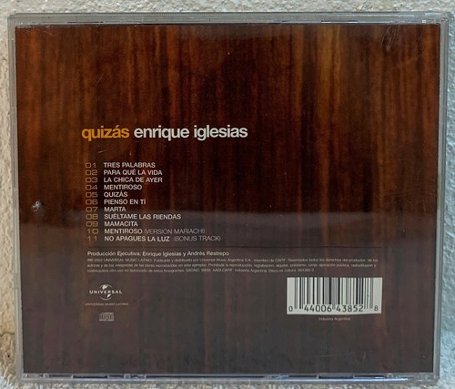 Quizás by Enrique Iglesias (CD, Universal Music Latino) - Picture 2 of 3