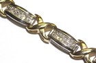 14k yellow white gold 3.84ct diamond XOXO tennis bracelet 12.6g estate 7 1/4" — photo 9