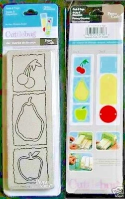 Fruit and Tags Cuttlebug Die Set 37-1116 NEW! Apple Pear & Cherries - Image 1 of 4