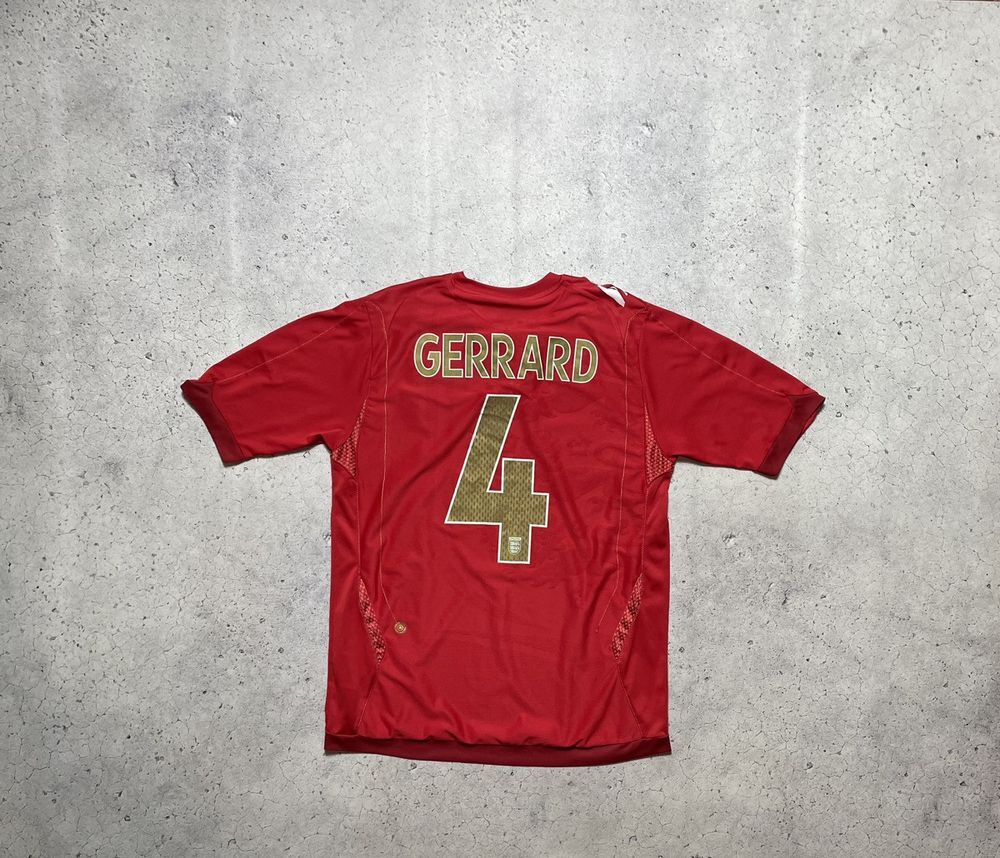 イングランド代表 GERRARD 4番 シャツ 2006-08 England Away Shirt Gerrard #4 - 6/10 - (XXL)