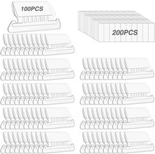 File Folder Tabs, Insertable Plastic Tabs Hanging Tabs,100 Pcs Clear
