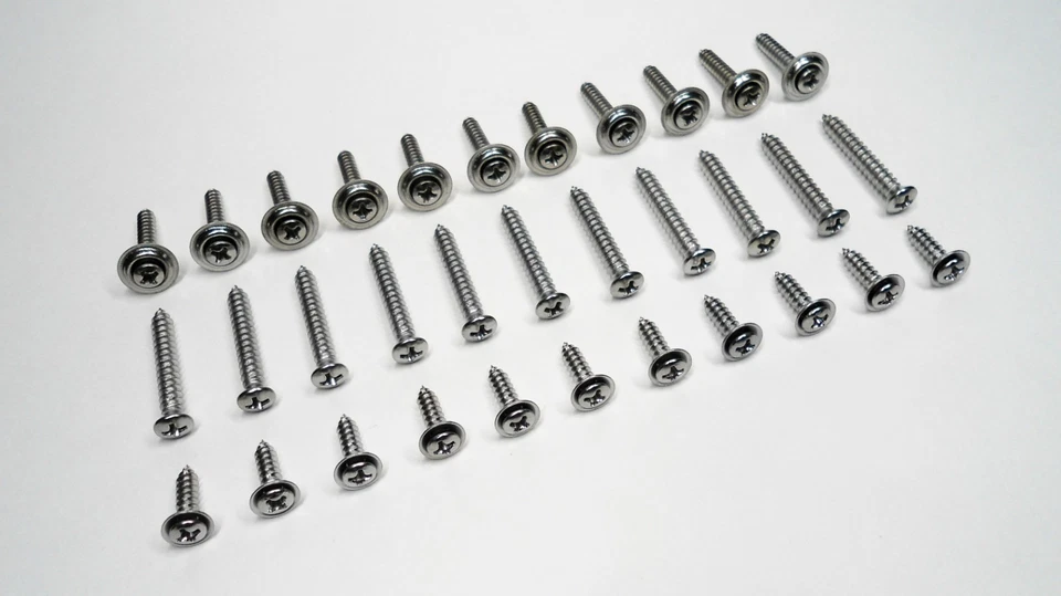 33 TORNILLOS DE RESTAURACIÓN CROMADOS! PARA CAMIONETA 200SX 210 240Z 320 411 510 SAKURA ETC Foto 3 de 4