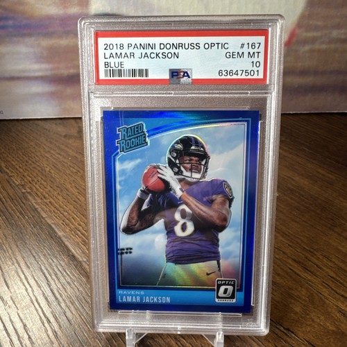 Lamar Jackson [Blue] #167 2018 Donruss Optic card