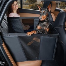 Large Dog Car Seat for Medium Dogs, Waterproof Faux Leather Pet Carrier for A...