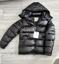 Moncler Puffer Jacket Mens Black Down Coat Hooded Winter Designer Size M
