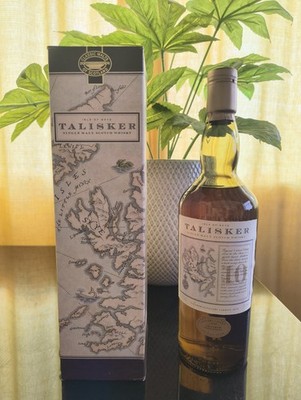 Talisker 10 jahre single malt scotch whisky map label 750ml
