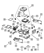 Genuine Mopar Center Console Control Panel 1NN80DX9AB