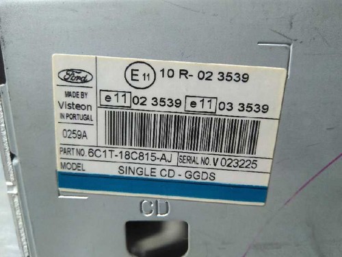 6C1T18C815AJ SISTEMA AUDIO / RADIO CD / V023225 / 877044 PARA FORD TRANSIT COMBI - Imagen 4 de 10