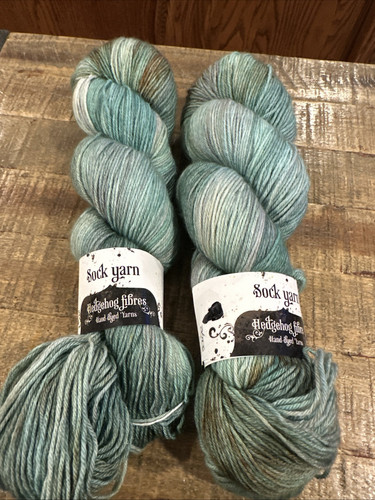 HEDGEHOG FIBERS Merino Nylon HHFS Sock Yarn Sage Light Green Blue