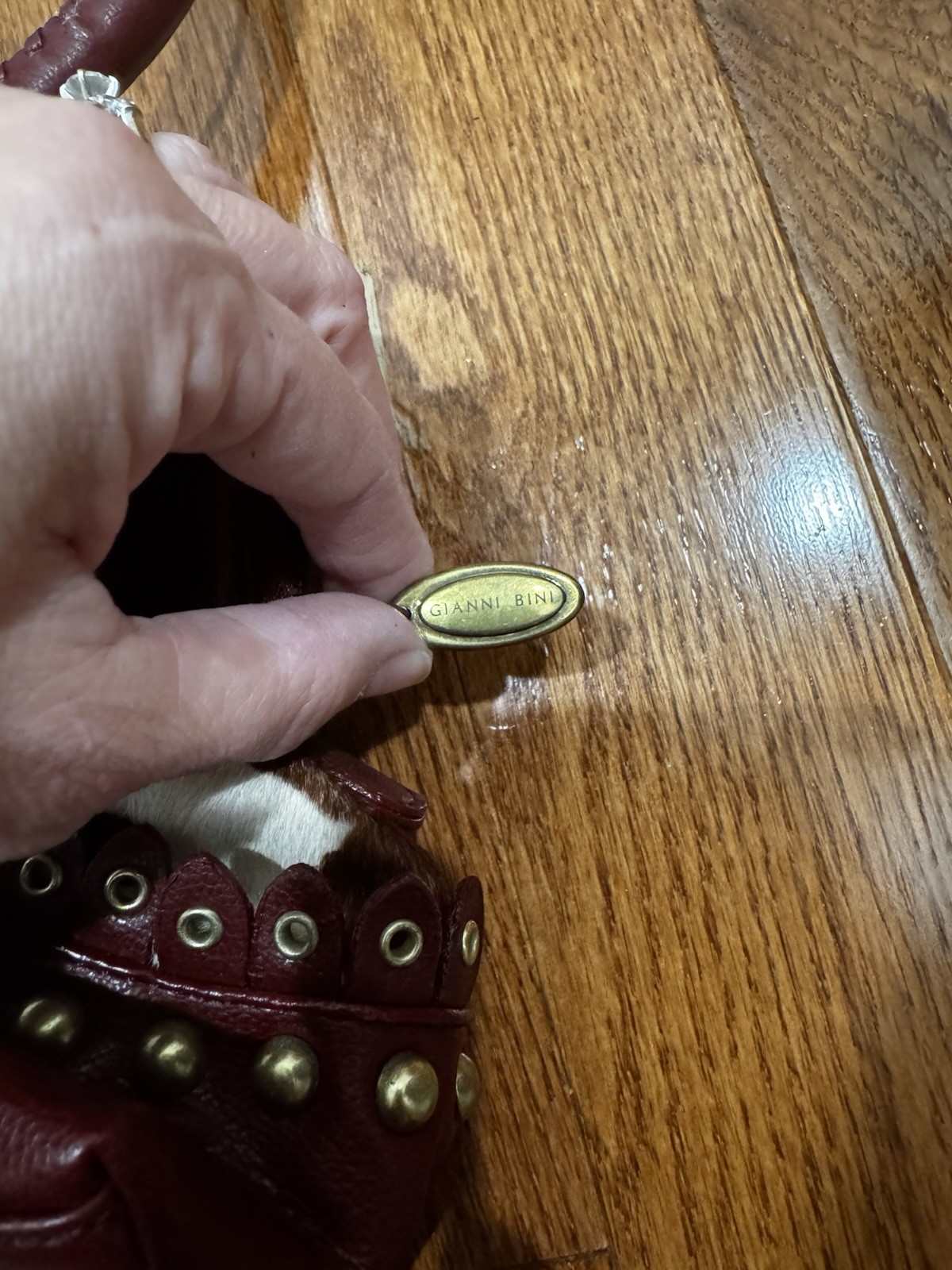 Gianni Bini Cowhide Mini Handbag