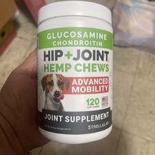Glucosamine Chondroitin Chews For Dogs 120 Soft Chews 12.6oz EXP 1/2028
