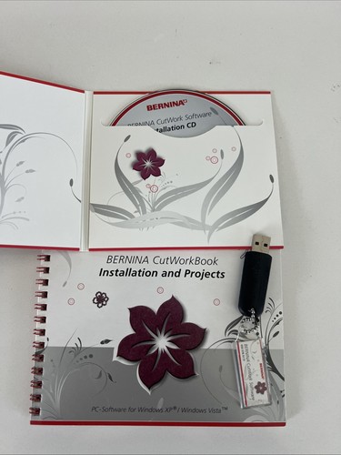 Bernina Cutwork Software with Installation CD and Security Dongle Winodws 7 & 8