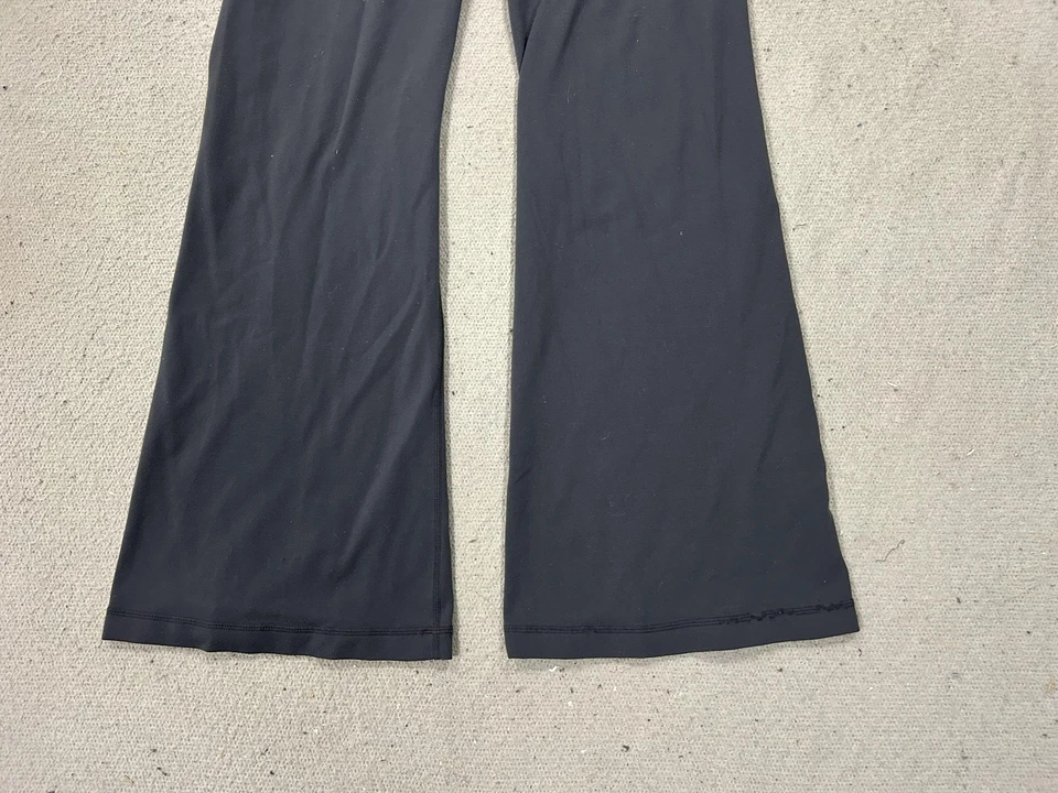 Pantalones Lululemon Mujer 14 Negro Rosa Ranura Acampanada Yoga Plegable Pierna Ancha Y2K Foto 3 de 4