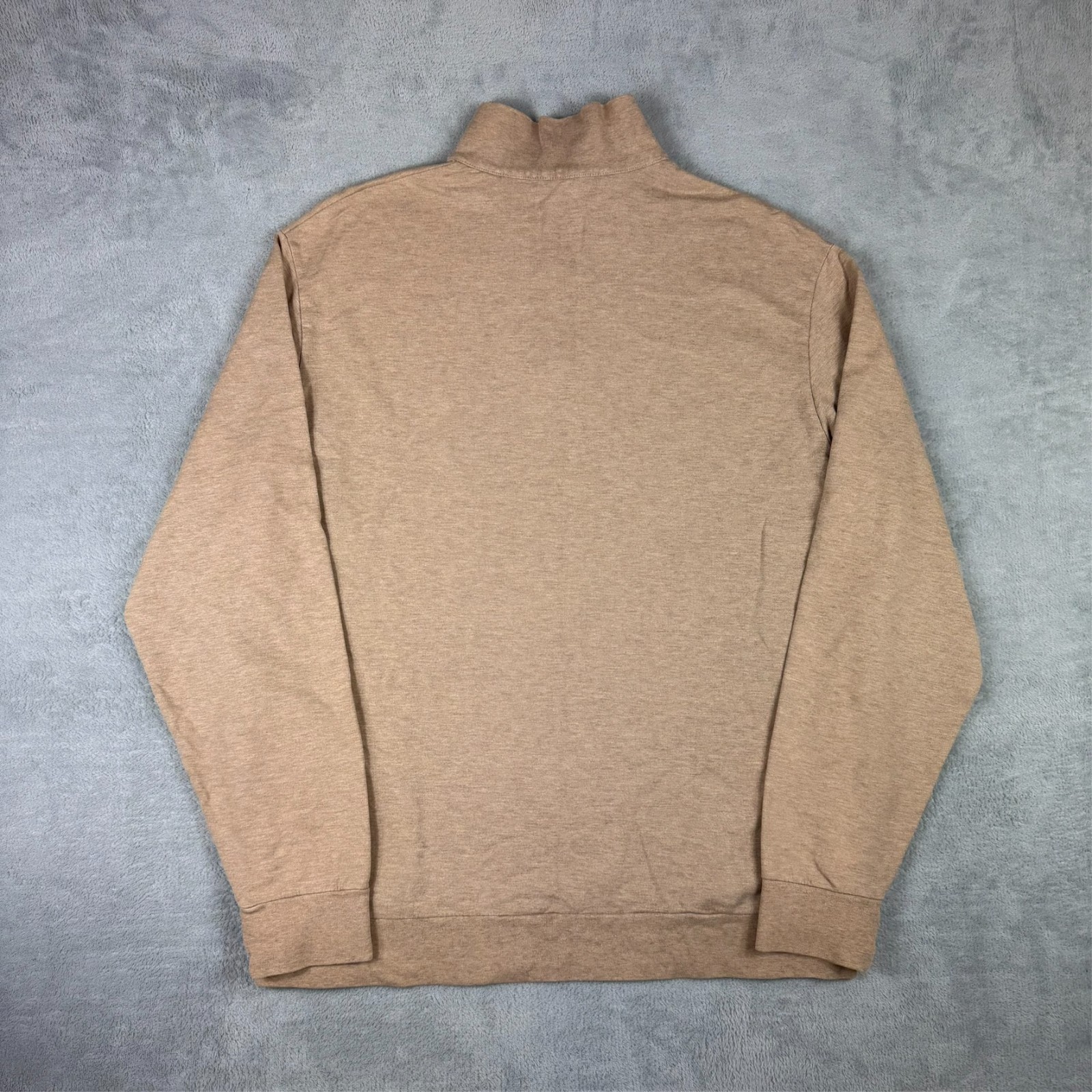 Vintage Ralph Lauren 2000's Y2K Polo Golf Beige Pima Cotton Large 1/4 Zip Jumper image 7
