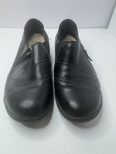 Clarks 'Cheyn Clay' Black Leather Loafers Size 6D