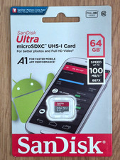 SanDisk Ultra 64GB MicroSDXC UHS-I Card SDSQUAR-064G-GN6MN 
