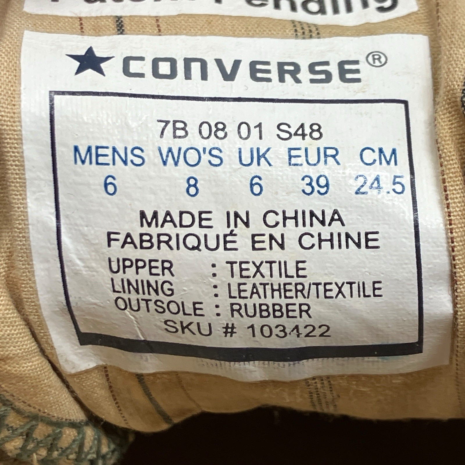 Converse x John Varvatos Sneakers Mens 6 Green Distressed All Star Low top thumbnail 6